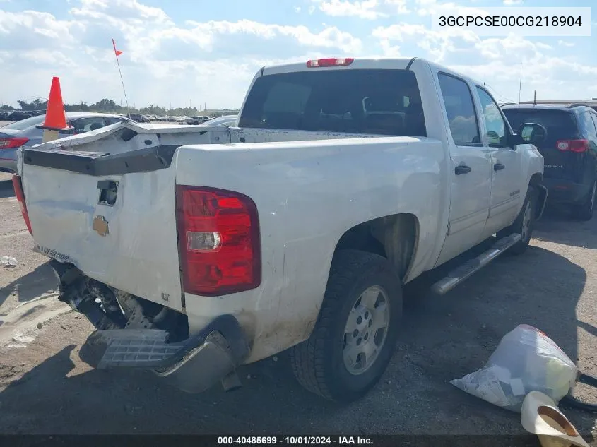 2012 Chevrolet Silverado 1500 Lt VIN: 3GCPCSE00CG218904 Lot: 40485699