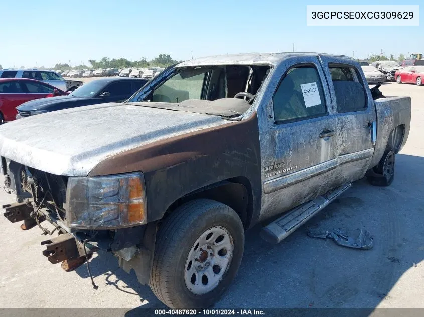 2012 Chevrolet Silverado 1500 Lt VIN: 3GCPCSE0XCG309629 Lot: 40487620