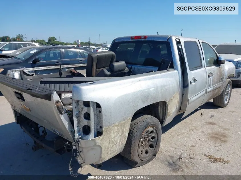 3GCPCSE0XCG309629 2012 Chevrolet Silverado 1500 Lt