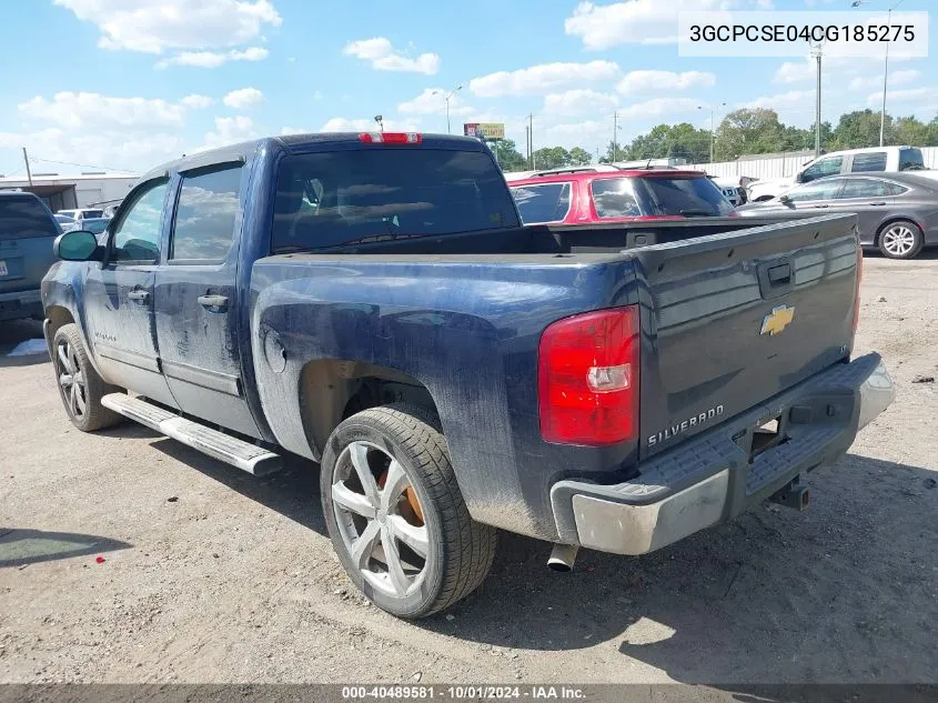 2012 Chevrolet Silverado C1500 Lt VIN: 3GCPCSE04CG185275 Lot: 40489581