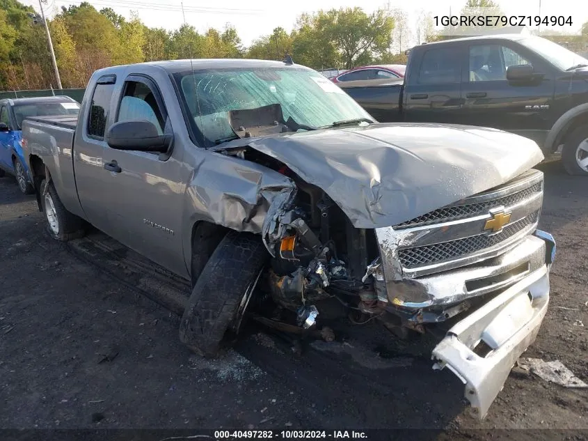 2012 Chevrolet Silverado 1500 Lt VIN: 1GCRKSE79CZ194904 Lot: 40497282