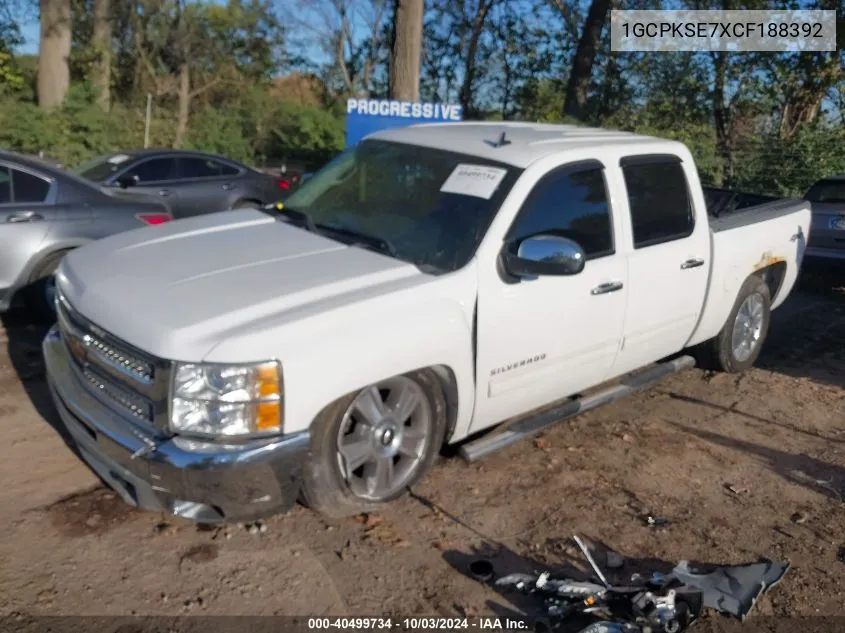 2012 Chevrolet Silverado 1500 Lt VIN: 1GCPKSE7XCF188392 Lot: 40499734