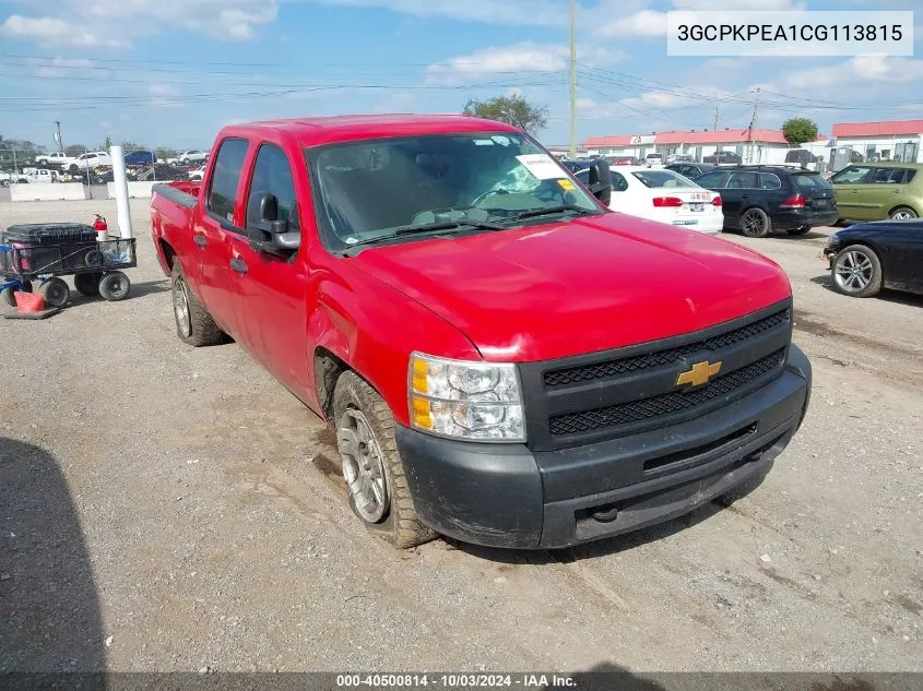 2012 Chevrolet Silverado 1500 Work Truck VIN: 3GCPKPEA1CG113815 Lot: 40500814