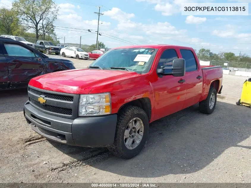 2012 Chevrolet Silverado 1500 Work Truck VIN: 3GCPKPEA1CG113815 Lot: 40500814