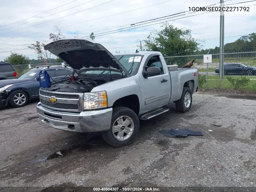 2012 Chevrolet Silverado 1500 Lt VIN: 1GCNKSE02CZ271792 Lot: 40504307