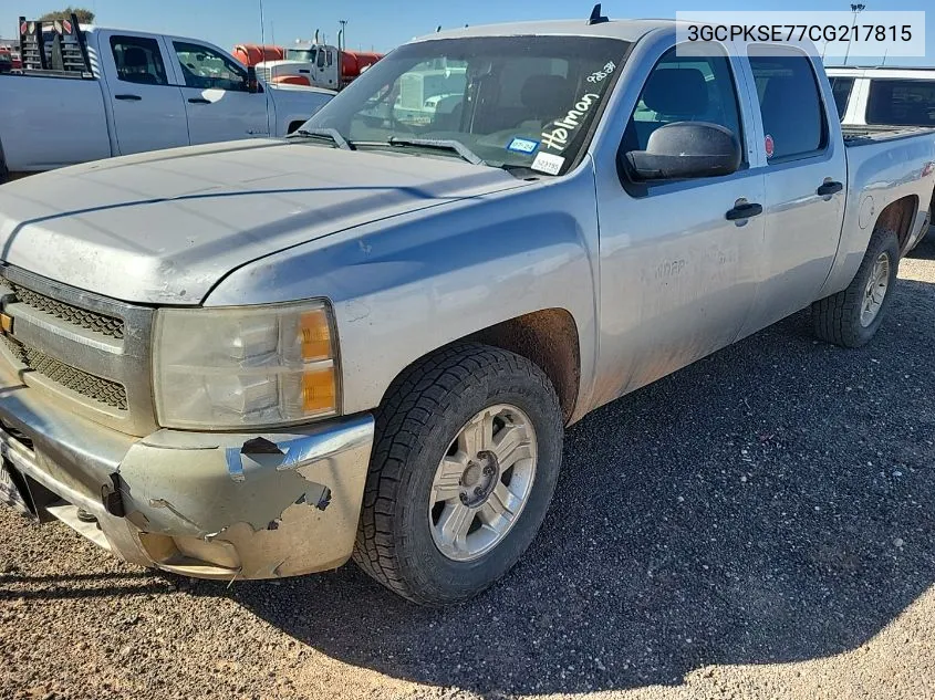 2012 Chevrolet Silverado K1500 Lt VIN: 3GCPKSE77CG217815 Lot: 40516807