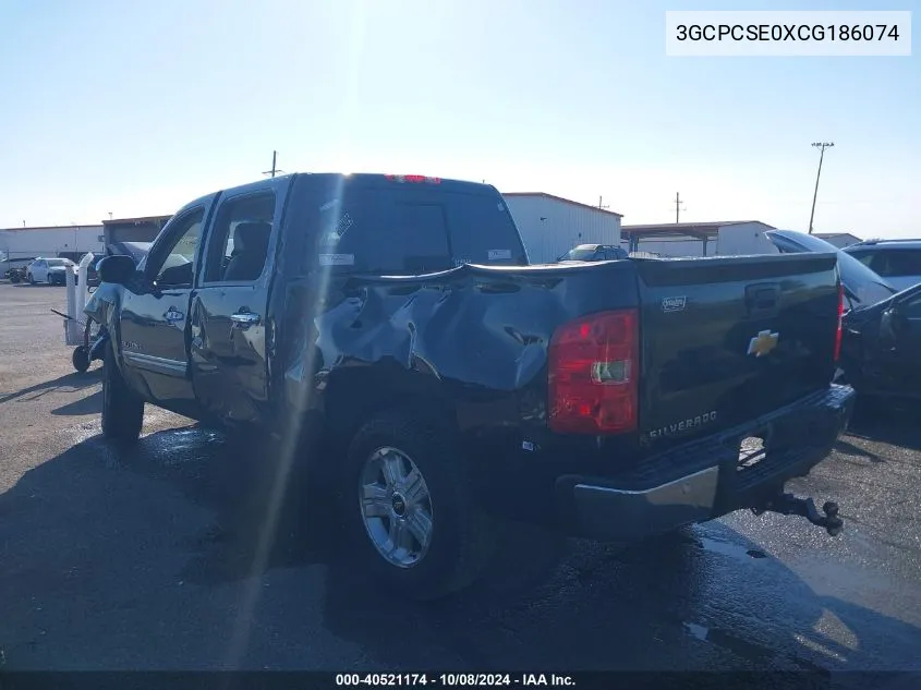 2012 Chevrolet Silverado 1500 Lt VIN: 3GCPCSE0XCG186074 Lot: 40521174