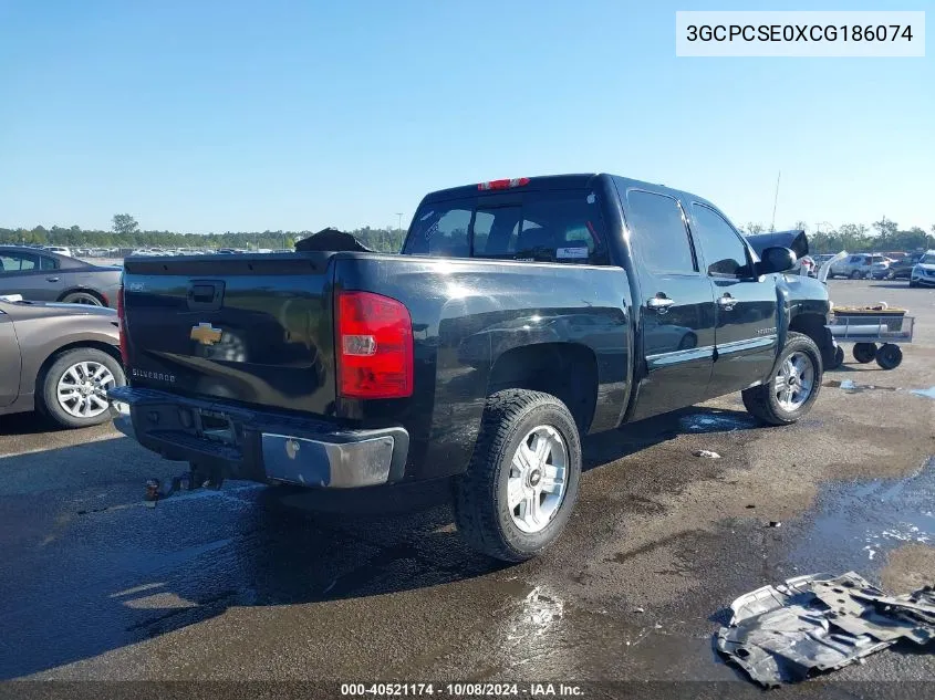 2012 Chevrolet Silverado 1500 Lt VIN: 3GCPCSE0XCG186074 Lot: 40521174