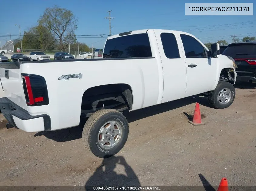 2012 Chevrolet Silverado 1500 Work Truck VIN: 1GCRKPE76CZ211378 Lot: 40521357