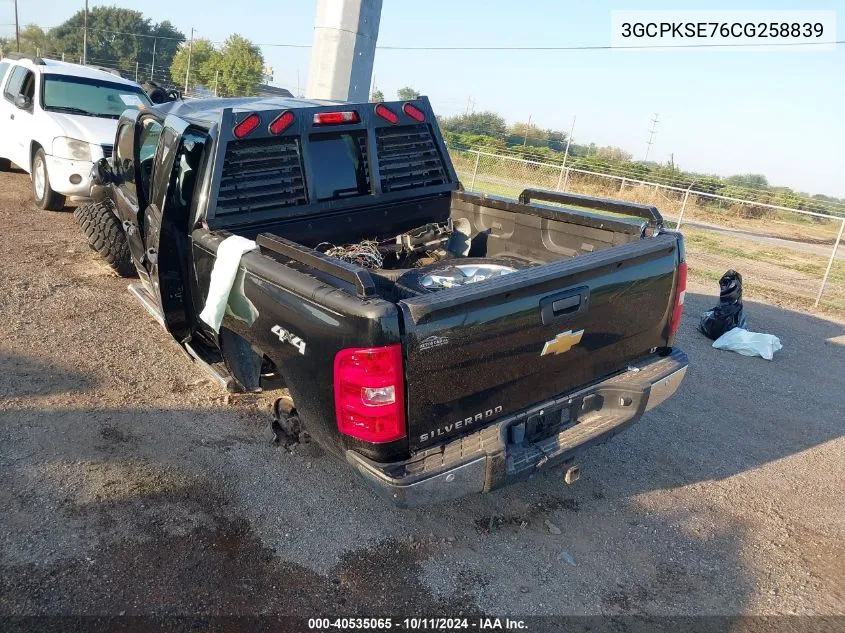 2012 Chevrolet Silverado 1500 Lt VIN: 3GCPKSE76CG258839 Lot: 40535065