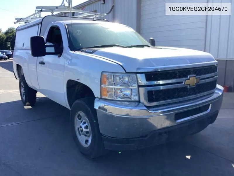 1GC0KVEG2CF204670 2012 Chevrolet Silverado K2500 Heavy Duty