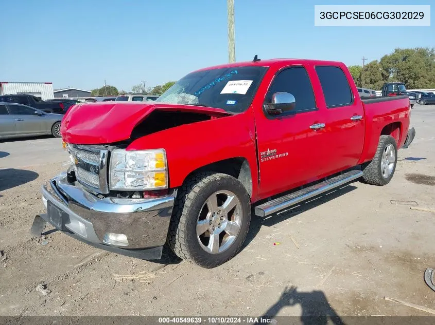 2012 Chevrolet Silverado 1500 Lt VIN: 3GCPCSE06CG302029 Lot: 40549639