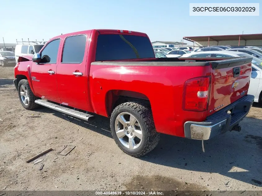 3GCPCSE06CG302029 2012 Chevrolet Silverado 1500 Lt