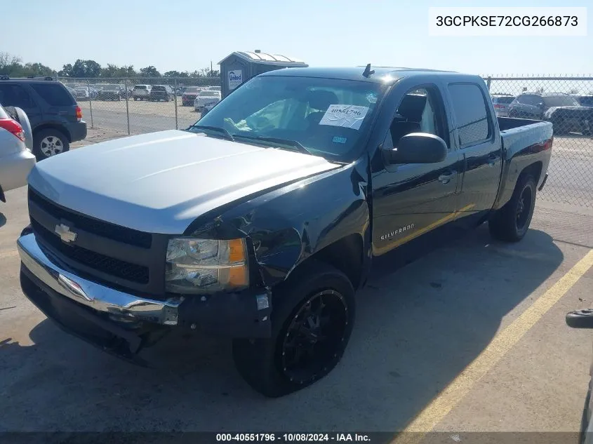 2012 Chevrolet Silverado 1500 Lt VIN: 3GCPKSE72CG266873 Lot: 40551796