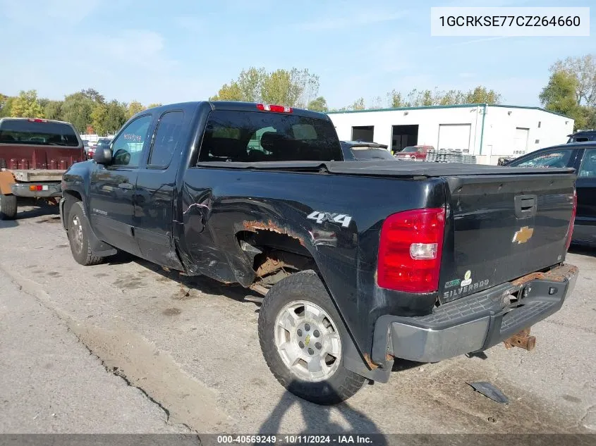 2012 Chevrolet Silverado 1500 K1500 Lt VIN: 1GCRKSE77CZ264660 Lot: 40569249