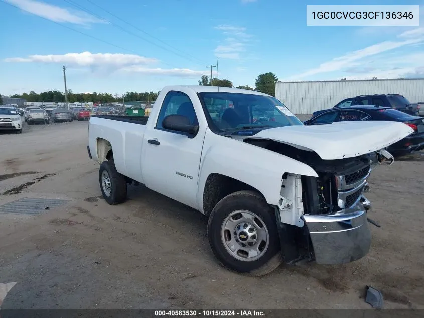 2012 Chevrolet Silverado 2500Hd Work Truck VIN: 1GC0CVCG3CF136346 Lot: 40583530