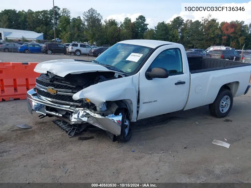 2012 Chevrolet Silverado 2500Hd Work Truck VIN: 1GC0CVCG3CF136346 Lot: 40583530