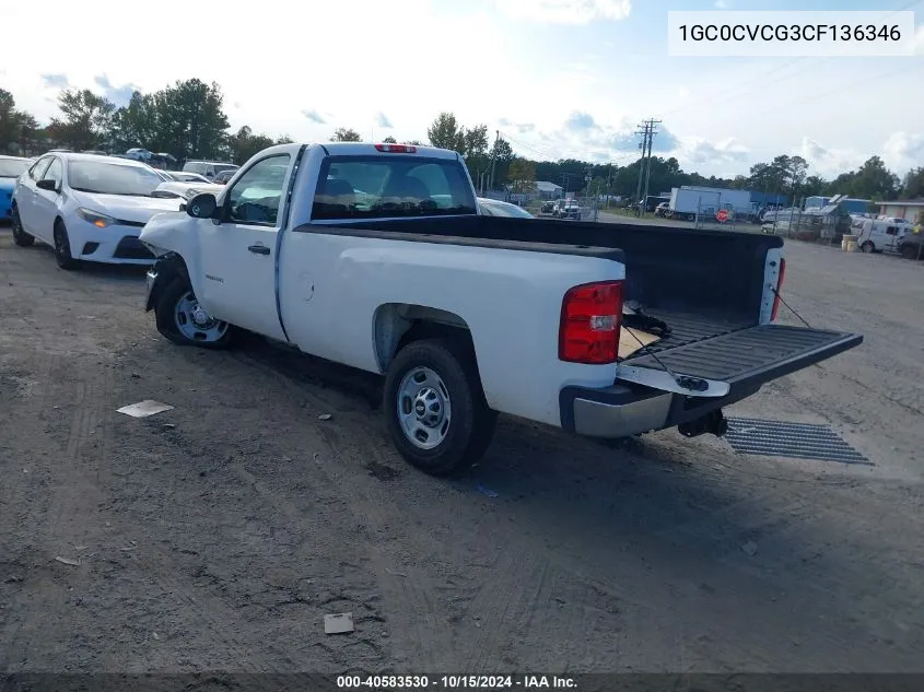 2012 Chevrolet Silverado 2500Hd Work Truck VIN: 1GC0CVCG3CF136346 Lot: 40583530