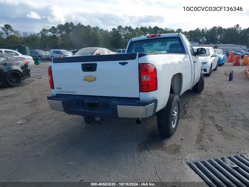 2012 Chevrolet Silverado 2500Hd Work Truck VIN: 1GC0CVCG3CF136346 Lot: 40583530