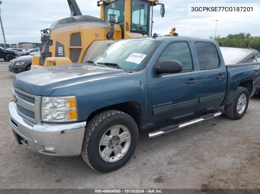 2012 Chevrolet Silverado 1500 Lt VIN: 3GCPKSE77CG187201 Lot: 40604550