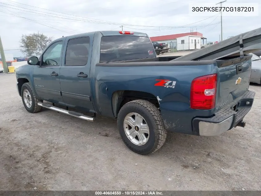 2012 Chevrolet Silverado 1500 Lt VIN: 3GCPKSE77CG187201 Lot: 40604550