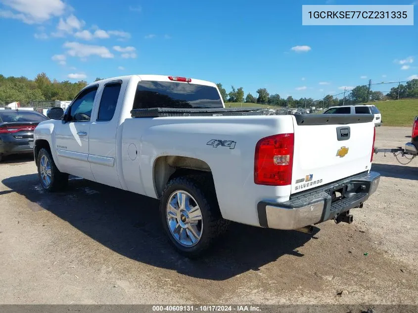 2012 Chevrolet Silverado 1500 Lt VIN: 1GCRKSE77CZ231335 Lot: 40609131