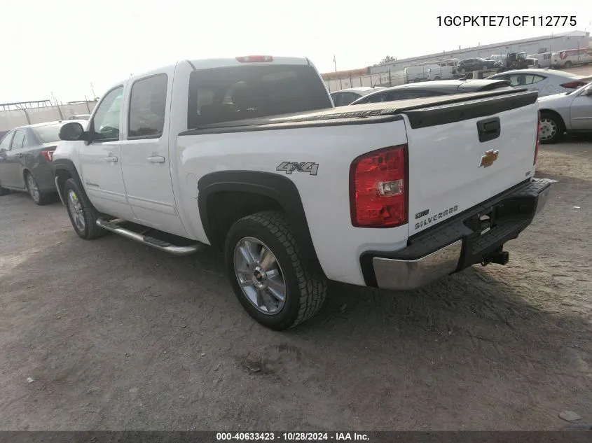 2012 Chevrolet Silverado 1500 Ltz VIN: 1GCPKTE71CF112775 Lot: 40633423