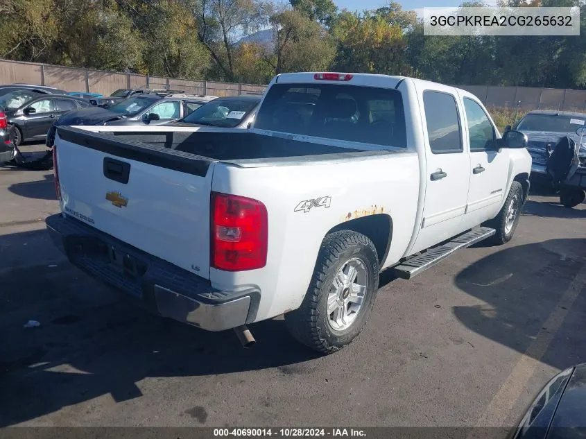 2012 Chevrolet Silverado 1500 K1500 Ls VIN: 3GCPKREA2CG265632 Lot: 40690014