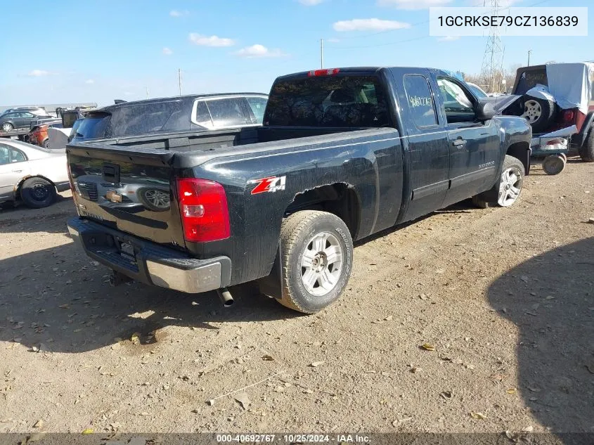 2012 Chevrolet Silverado 1500 Lt VIN: 1GCRKSE79CZ136839 Lot: 40692767