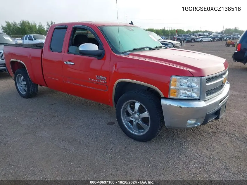 2012 Chevrolet Silverado 1500 Lt VIN: 1GCRCSE0XCZ138518 Lot: 40697180