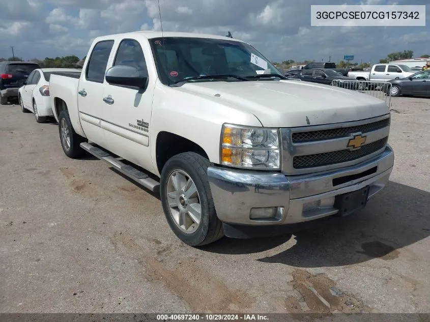 2012 Chevrolet Silverado 1500 Lt VIN: 3GCPCSE07CG157342 Lot: 40697240