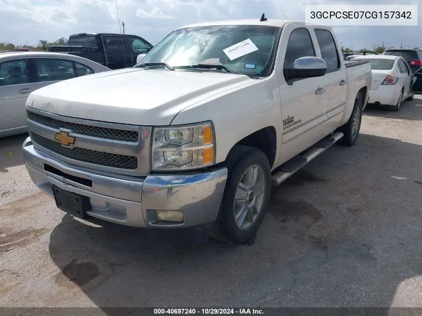 2012 Chevrolet Silverado 1500 Lt VIN: 3GCPCSE07CG157342 Lot: 40697240