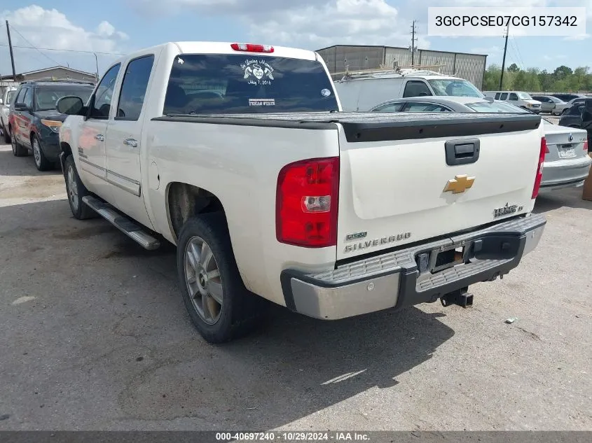 2012 Chevrolet Silverado 1500 Lt VIN: 3GCPCSE07CG157342 Lot: 40697240