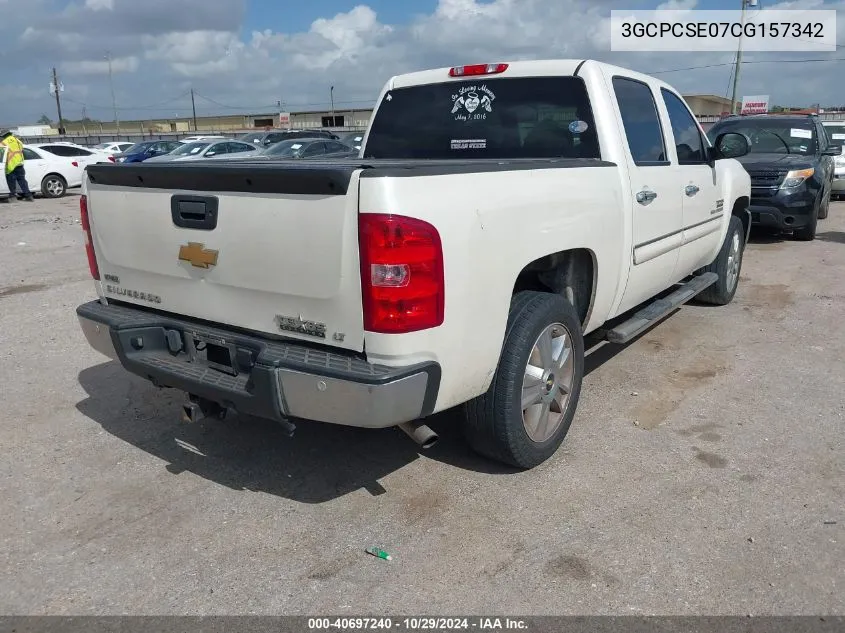 2012 Chevrolet Silverado 1500 Lt VIN: 3GCPCSE07CG157342 Lot: 40697240