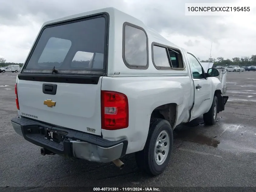 2012 Chevrolet Silverado C1500 VIN: 1GCNCPEXXCZ195455 Lot: 40731381