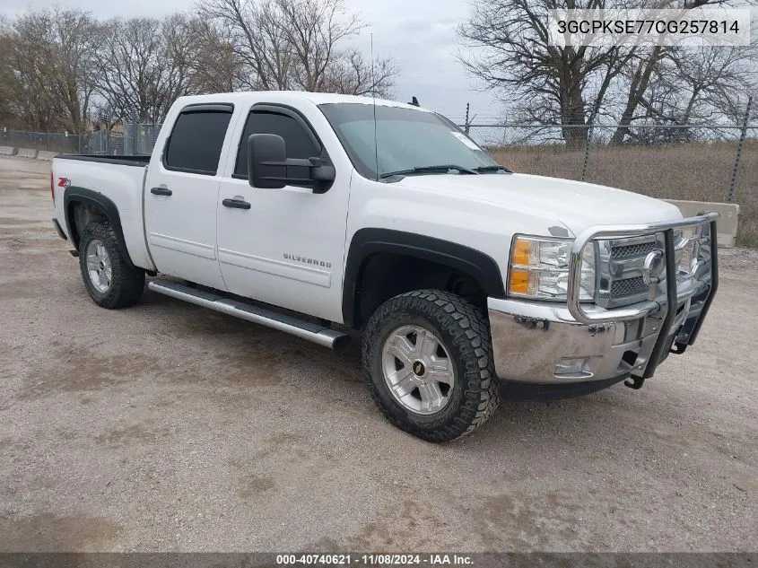 2012 Chevrolet Silverado 1500 Lt VIN: 3GCPKSE77CG257814 Lot: 40740621