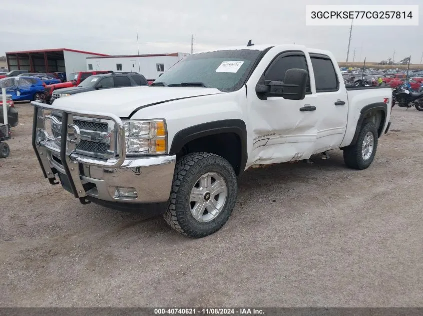 2012 Chevrolet Silverado 1500 Lt VIN: 3GCPKSE77CG257814 Lot: 40740621