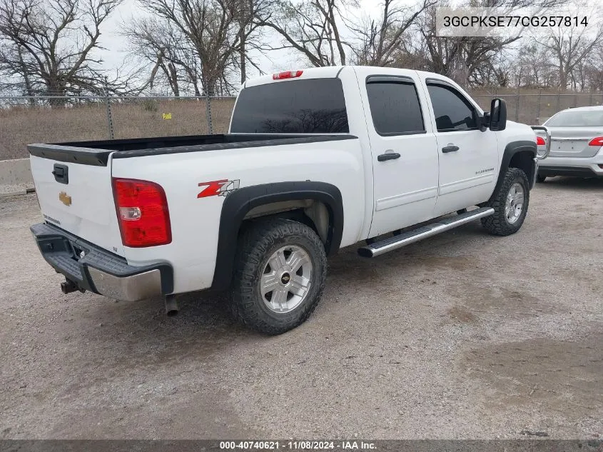 2012 Chevrolet Silverado 1500 Lt VIN: 3GCPKSE77CG257814 Lot: 40740621