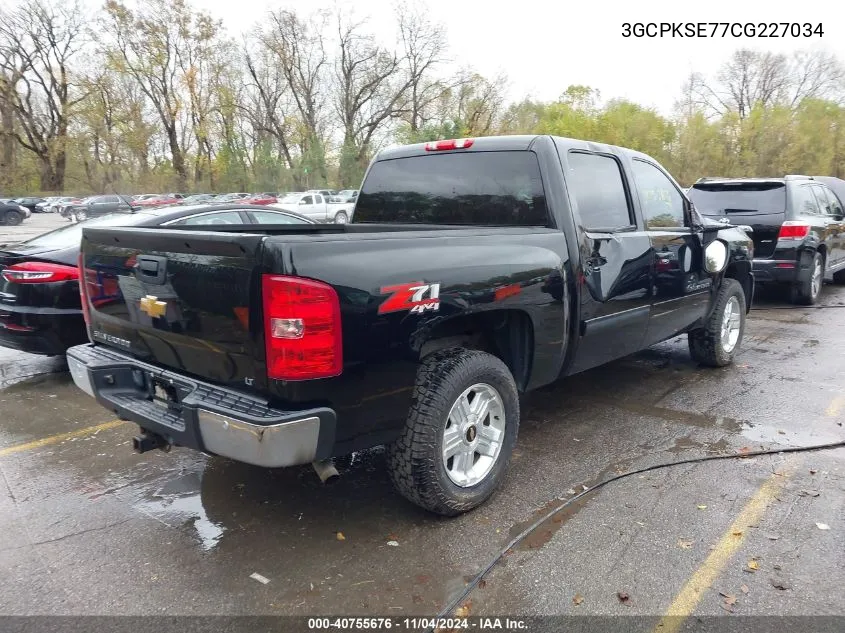 2012 Chevrolet Silverado K1500 Lt VIN: 3GCPKSE77CG227034 Lot: 40755676