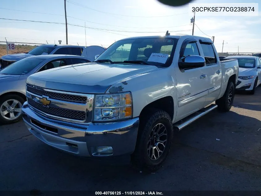 2012 Chevrolet Silverado 1500 Lt VIN: 3GCPKSE77CG238874 Lot: 40756125