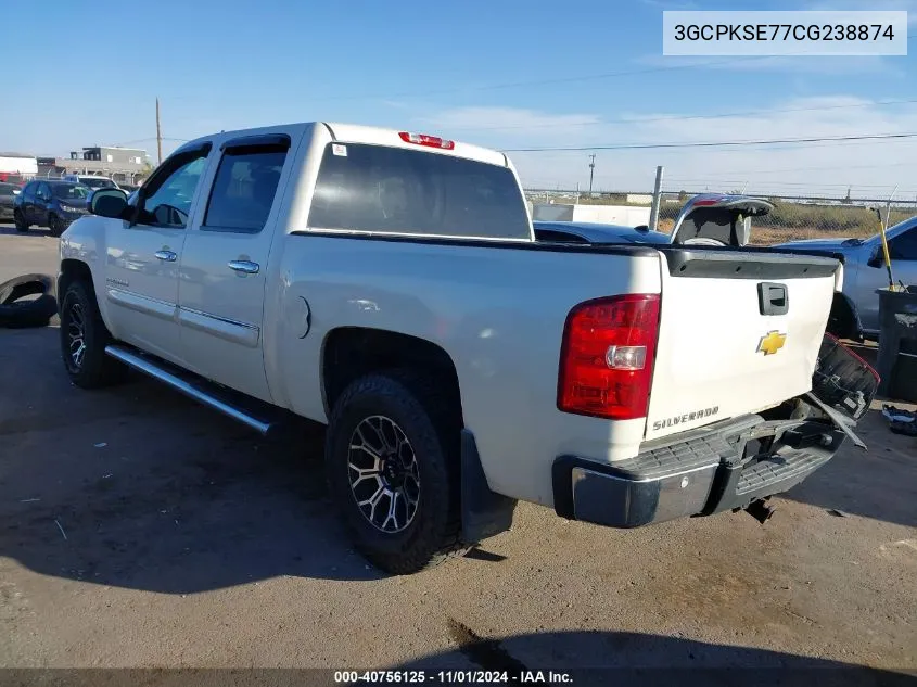 2012 Chevrolet Silverado 1500 Lt VIN: 3GCPKSE77CG238874 Lot: 40756125