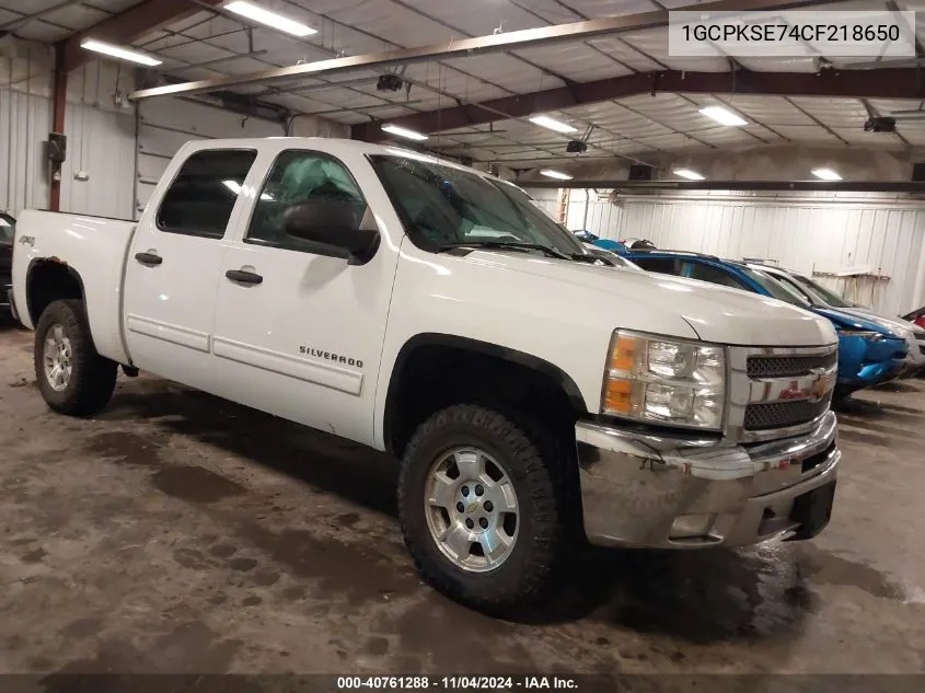 2012 Chevrolet Silverado 1500 Lt VIN: 1GCPKSE74CF218650 Lot: 40761288