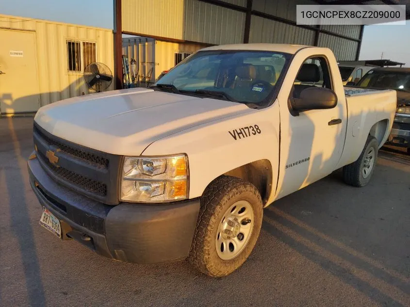 2012 Chevrolet Silverado 1500 Work Truck VIN: 1GCNCPEX8CZ209000 Lot: 40778662