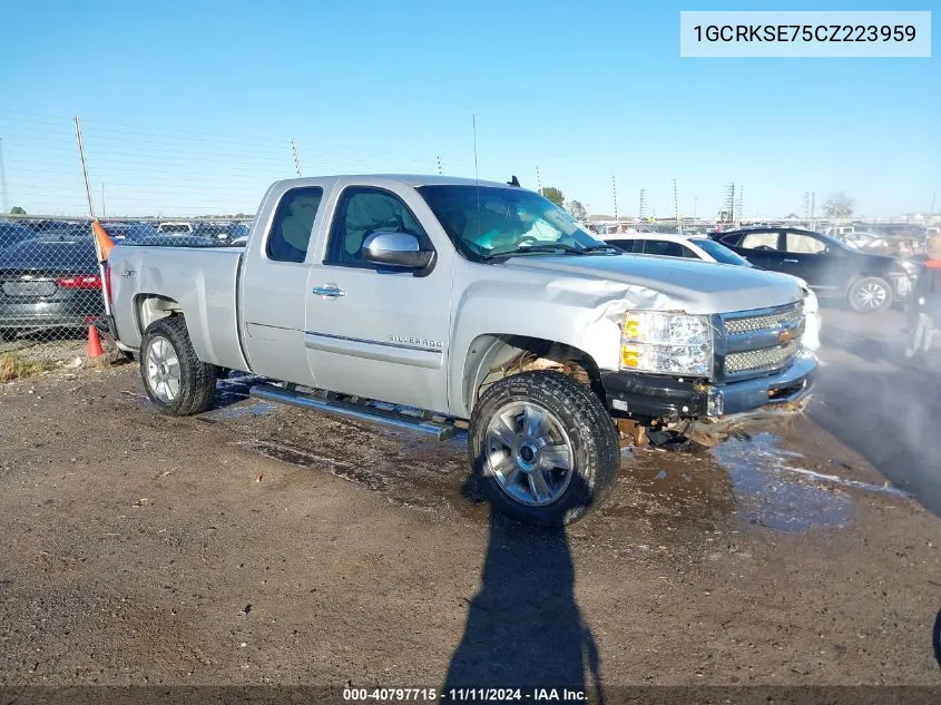 2012 Chevrolet Silverado 1500 Lt VIN: 1GCRKSE75CZ223959 Lot: 40797715