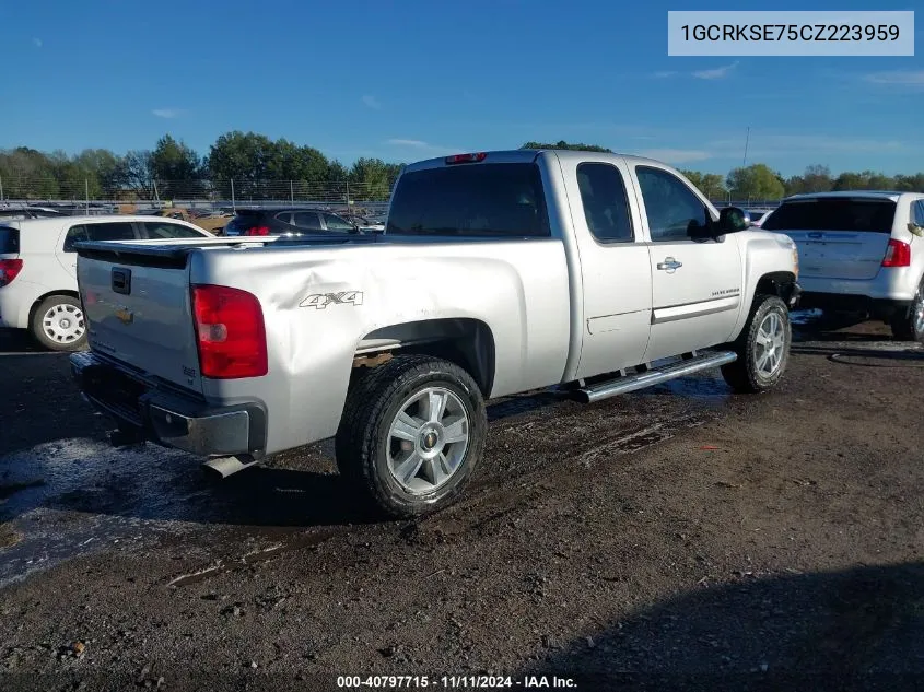 2012 Chevrolet Silverado 1500 Lt VIN: 1GCRKSE75CZ223959 Lot: 40797715