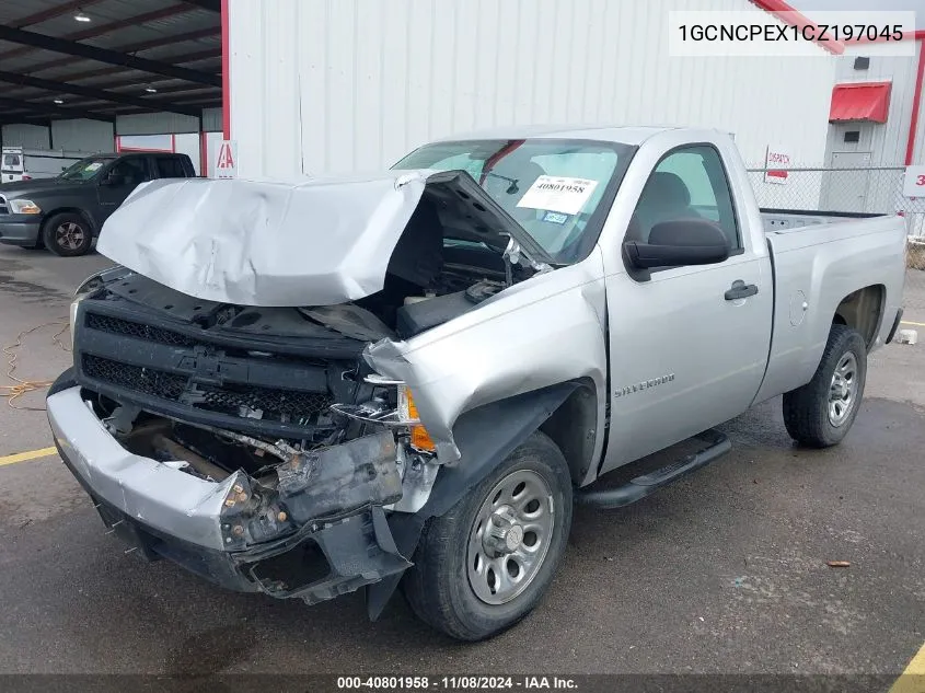 1GCNCPEX1CZ197045 2012 Chevrolet Silverado 1500 Work Truck