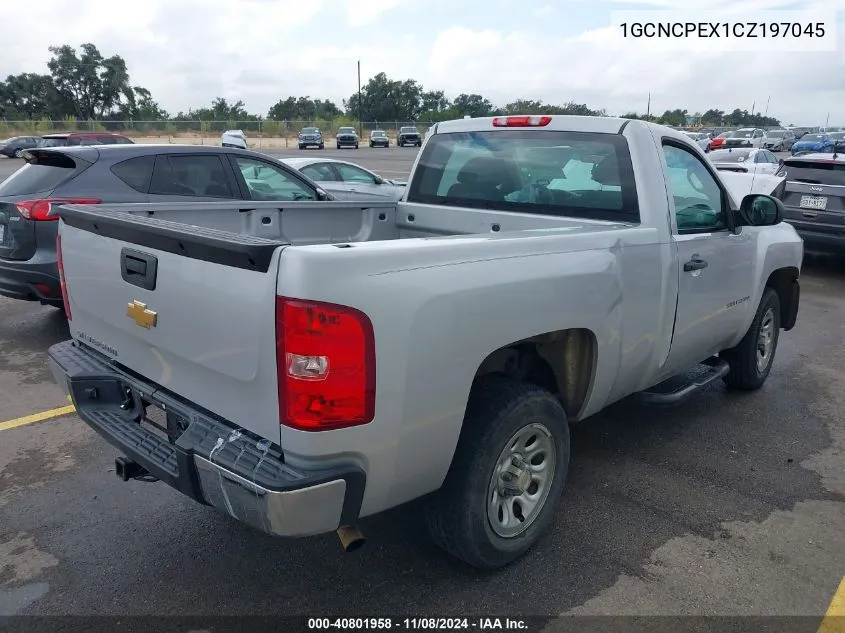 1GCNCPEX1CZ197045 2012 Chevrolet Silverado 1500 Work Truck