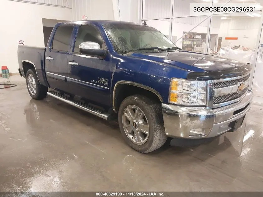 2012 Chevrolet Silverado 1500 Lt VIN: 3GCPCSE08CG296931 Lot: 40829190