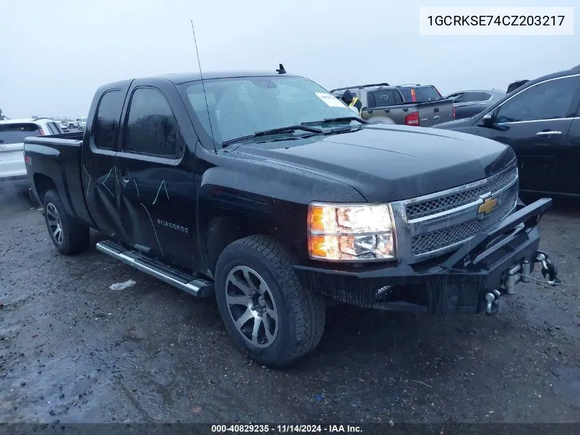 2012 Chevrolet Silverado 1500 Lt VIN: 1GCRKSE74CZ203217 Lot: 40829235