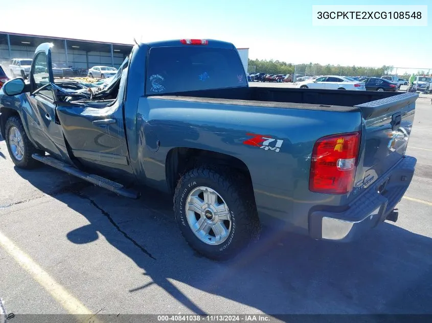 3GCPKTE2XCG108548 2012 Chevrolet Silverado 1500 Ltz